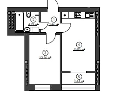 1-кімнатна 41.09 м² в ЖК Гостомельські Липки-3 від 11 500 грн/м², смт Гостомель