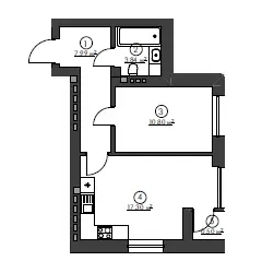 1-кімнатна 40.93 м² в ЖК Гостомельські Липки-3 від 11 500 грн/м², смт Гостомель