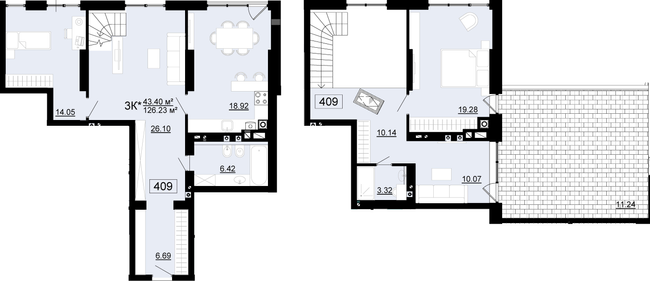 Дворівнева 126.23 м² в ЖК City Lake від 19 500 грн/м², с. Шевченкове