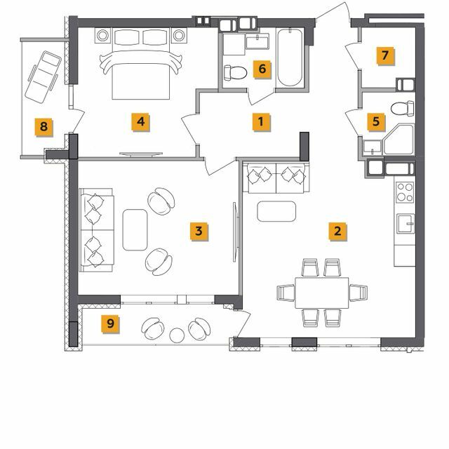 2-кімнатна 77.07 м² в ЖК Basa city від 25 000 грн/м², с. Ходосівка