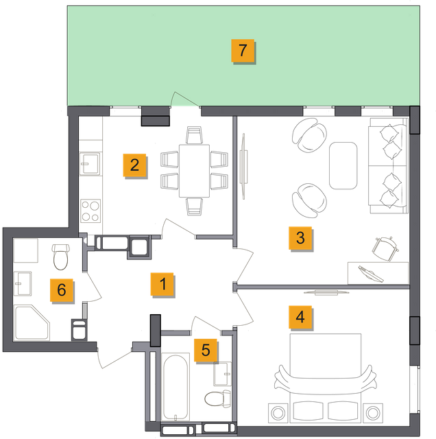 2-кімнатна 61.06 м² в ЖК Basa city від 26 000 грн/м², с. Ходосівка