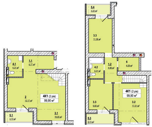 Дворівнева 99.5 м² в ЖК Вишгород Сіті Парк від 16 500 грн/м², м. Вишгород
