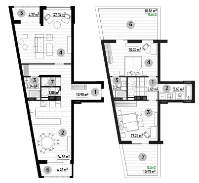 Дворівнева 135.68 м² в ЖК PARKTOWN від 24 000 грн/м², смт Гостомель