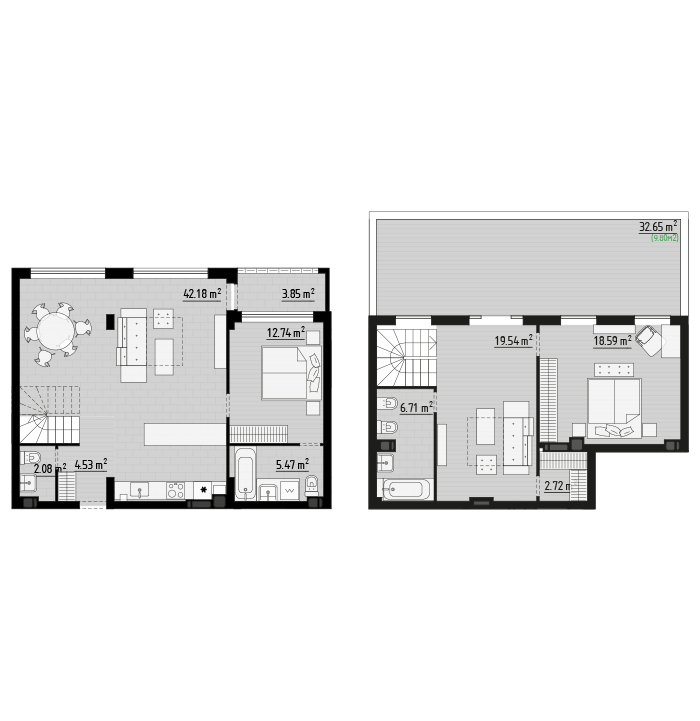 Дворівнева 128.22 м² в ЖК PARKTOWN від 24 000 грн/м², смт Гостомель