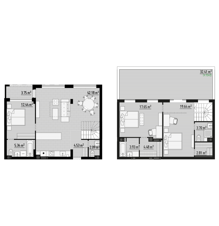 Дворівнева 132.26 м² в ЖК PARKTOWN від 24 000 грн/м², смт Гостомель