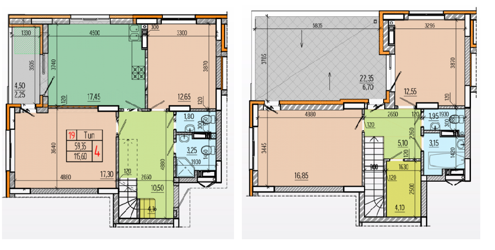 Дворівнева 115.6 м² в ЖК Акварелі-2 від 15 500 грн/м², м. Вишневе
