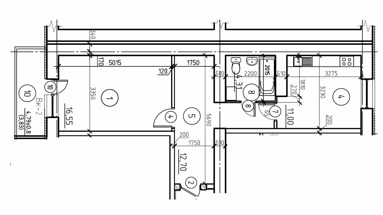 1-комнатная 49.97 м² в ЖК Эспланада от 11 407 грн/м², Сумы