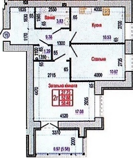 2-кімнатна 58.46 м² в ЖК на вул. Героїв Крут, 60 від 11 500 грн/м², Суми