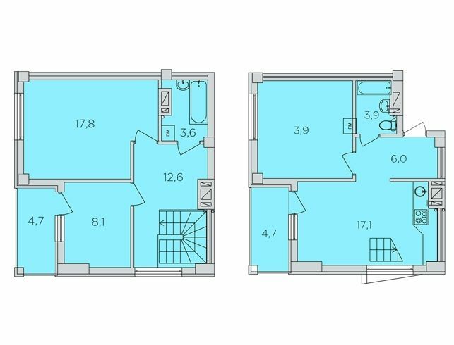 Двухуровневая 81.5 м² в ЖК 360 от 17 800 грн/м², Ровно
