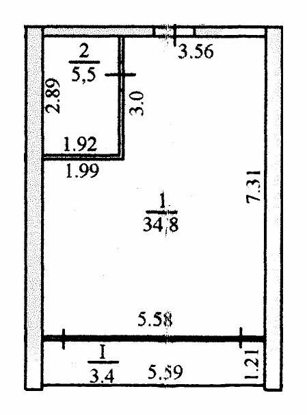 1-комнатная 43.7 м² в Апарт-комплекс Petrovets от 11 150 грн/м², пгт Лазурное