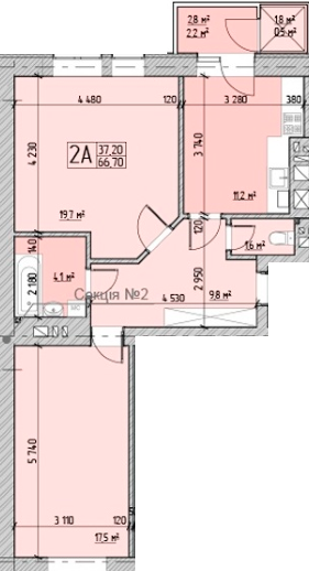 2-комнатная 66.7 м² в ЖК Bridge Town от 17 750 грн/м², Ровно