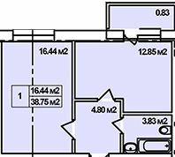 1-комнатная 38.75 м² в ЖК на вул. Коваля, 2 от 12 400 грн/м², г. Березно
