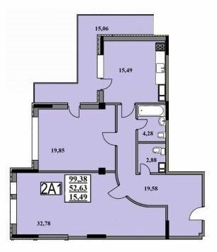 2-комнатная 99.38 м² в ЖК Тихий центр от 19 000 грн/м², Черкассы