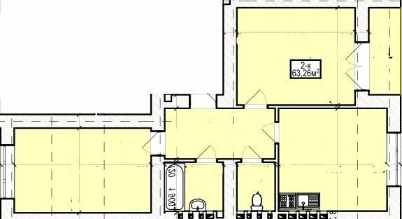 2-комнатная 63.26 м² в ЖК На Щасливому от 15 750 грн/м², Ровно