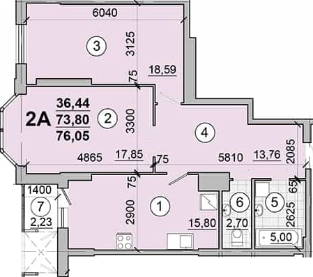 2-комнатная 76.05 м² в ЖК КиевSky от 17 400 грн/м², Чернигов