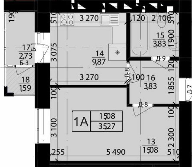 1-комнатная 35.27 м² в ЖК Рідне Місто от 15 500 грн/м², г. Здолбунов