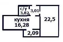 1-кімнатна 47.78 м² в ЖК на вул. Жабинського, 2Д, 2В, 2Г, 2Е від забудовника, Чернігів