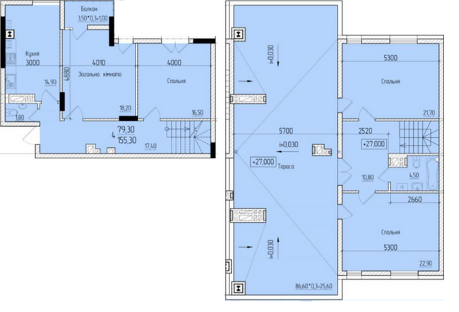 Двухуровневая 155.3 м² в ЖК Comfort Hall от 16 400 грн/м², Черновцы