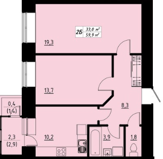 2-кімнатна 59.9 м² в ЖК Green Line від 14 350 грн/м², Тернопіль
