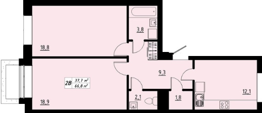 2-кімнатна 66.8 м² в ЖК Green Line від 14 350 грн/м², Тернопіль