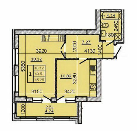 1-комнатная 45.25 м² в ЖК Метрополь от 19 500 грн/м², Тернополь