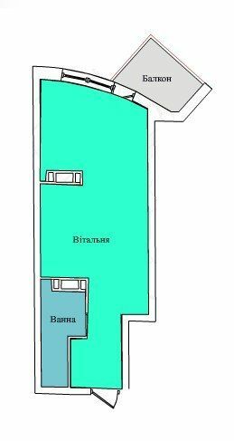 1-кімнатна 25.6 м² в ЖК на вул. Київська від 12 000 грн/м², Тернопіль