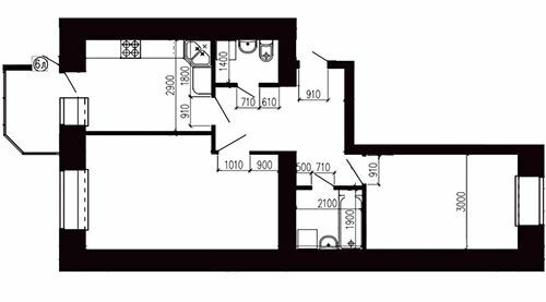 2-комнатная 66.96 м² в ЖК на вул. Київська / вул. Тарнавського от 15 400 грн/м², Тернополь