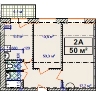 2-комнатная 50 м² в ЖК Авиатор от 12 000 грн/м², Хмельницкий
