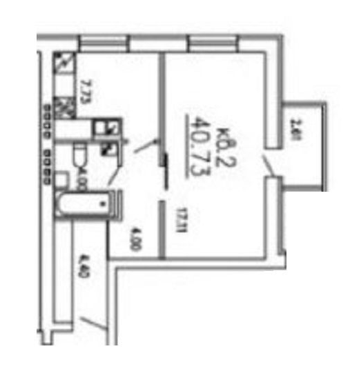1-комнатная 40.73 м² в КД Уютный дом от 16 500 грн/м², Днепр