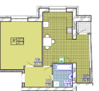 1-кімнатна 55.77 м² в ЖК Амстердам від 15 700 грн/м², Хмельницький