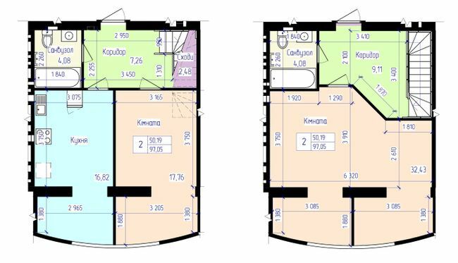 Двухуровневая 97.05 м² в ЖК Барви от застройщика, Хмельницкий