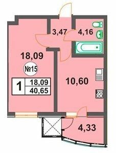 1-кімнатна 40.65 м² в ЖК Над Бугом від 13 200 грн/м², Хмельницький