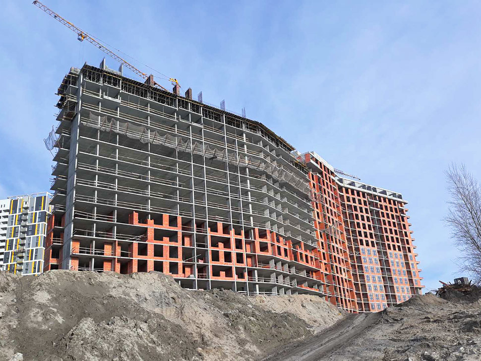 Ход строительства ЖК на ул. Евгена Маланюка (Сагайдака), 101, март, 2020 год