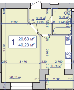 1-комнатная 40.23 м² в ЖК Парковий маєток от 9 800 грн/м², Ивано-Франковск