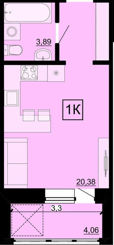 1-кімнатна 29.33 м² в ЖК Акварель-4 від 22 050 грн/м², Одеса