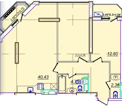2-кімнатна 90.23 м² в ЖК Родос від 27 850 грн/м², Одеса