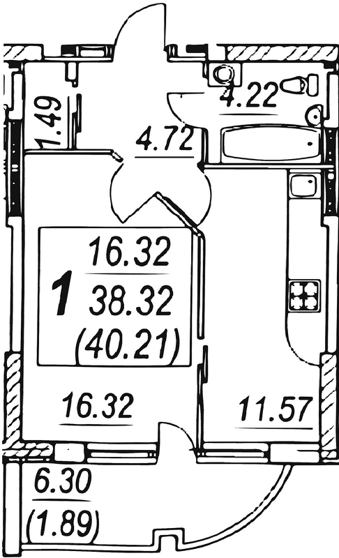 1-кімнатна 40.21 м² в ЖК Нові Черемушки від 14 000 грн/м², Одеса
