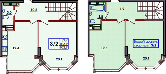 3-кімнатна 103.9 м² в ЖК Хвиля від 18 700 грн/м², Одеса