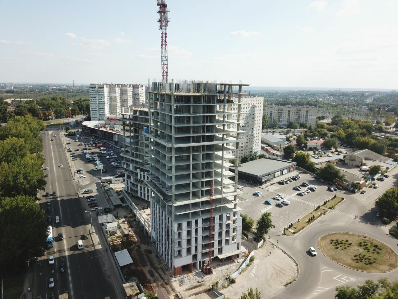 Ход строительства ЖК Грани, авг, 2019 год