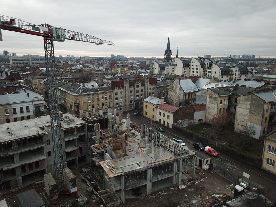 Хід будівництва ЖК Praud Premium, січ, 2020 рік