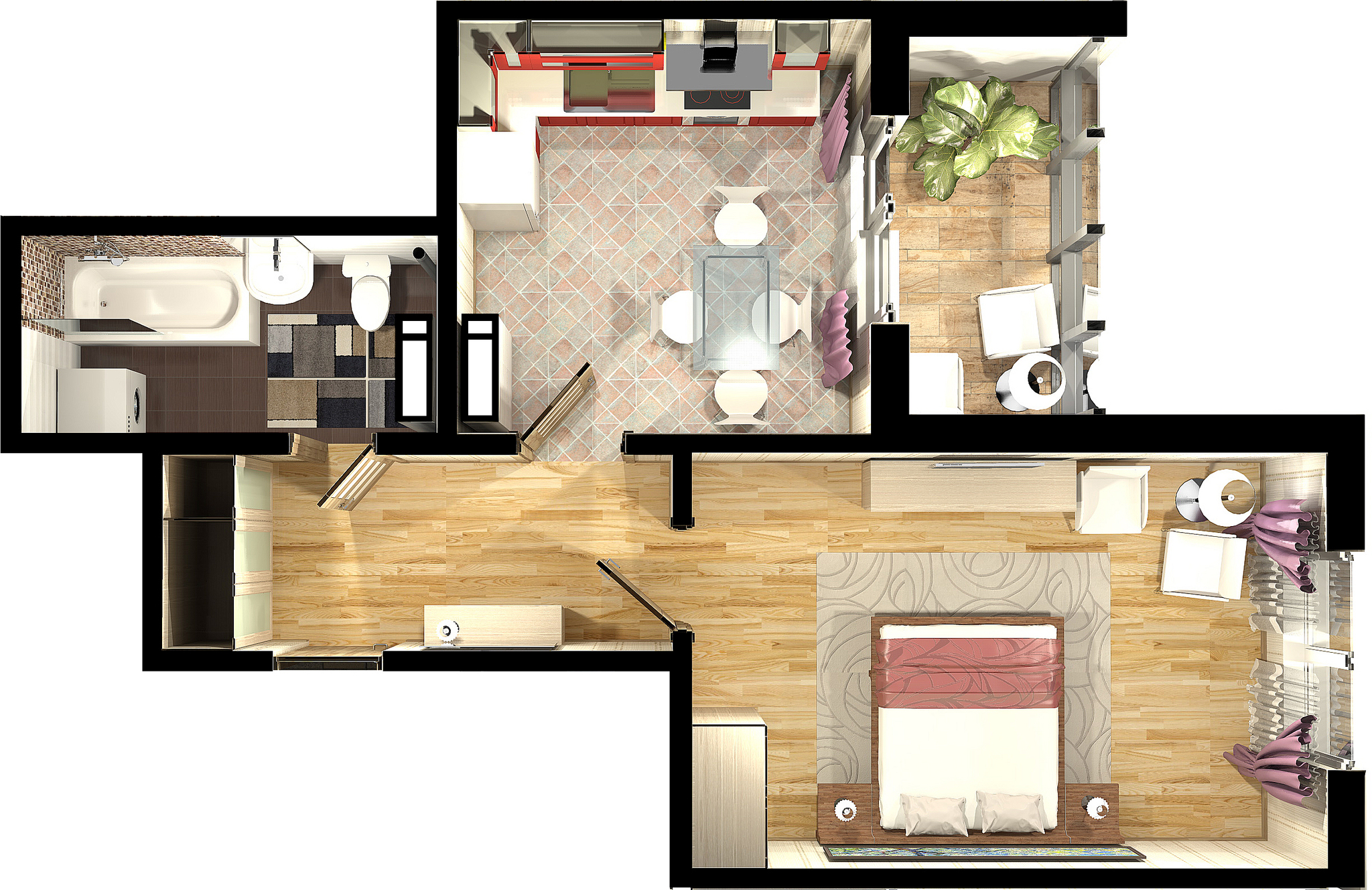 1-кімнатна 46.41 м² в ЖК Вигуровщина-20 від 23 793 грн/м², Київ