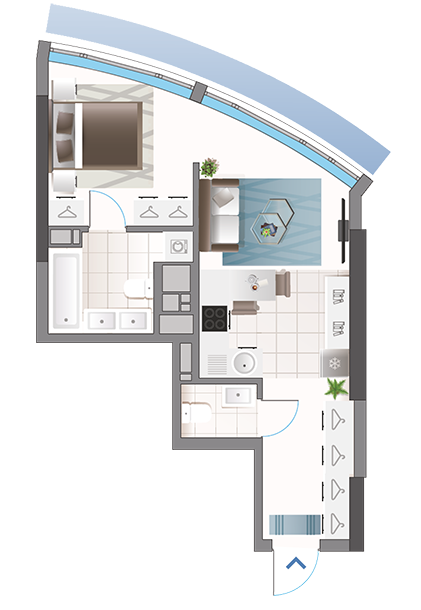 1-комнатная 38.92 м² в ЖК Oasis от 24 200 грн/м², Киев
