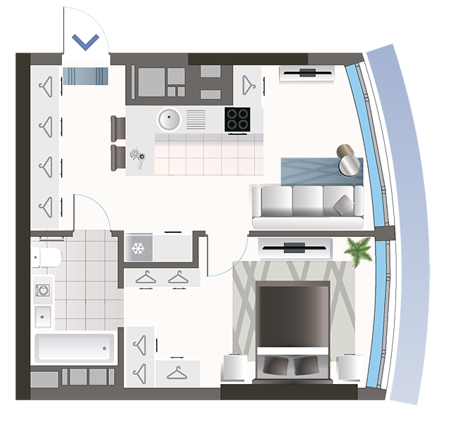 1-комнатная 48.16 м² в ЖК Oasis от 44 000 грн/м², Киев