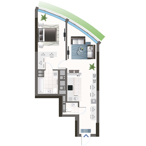 1-комнатная 53.94 м² в ЖК Oasis от 24 200 грн/м², Киев