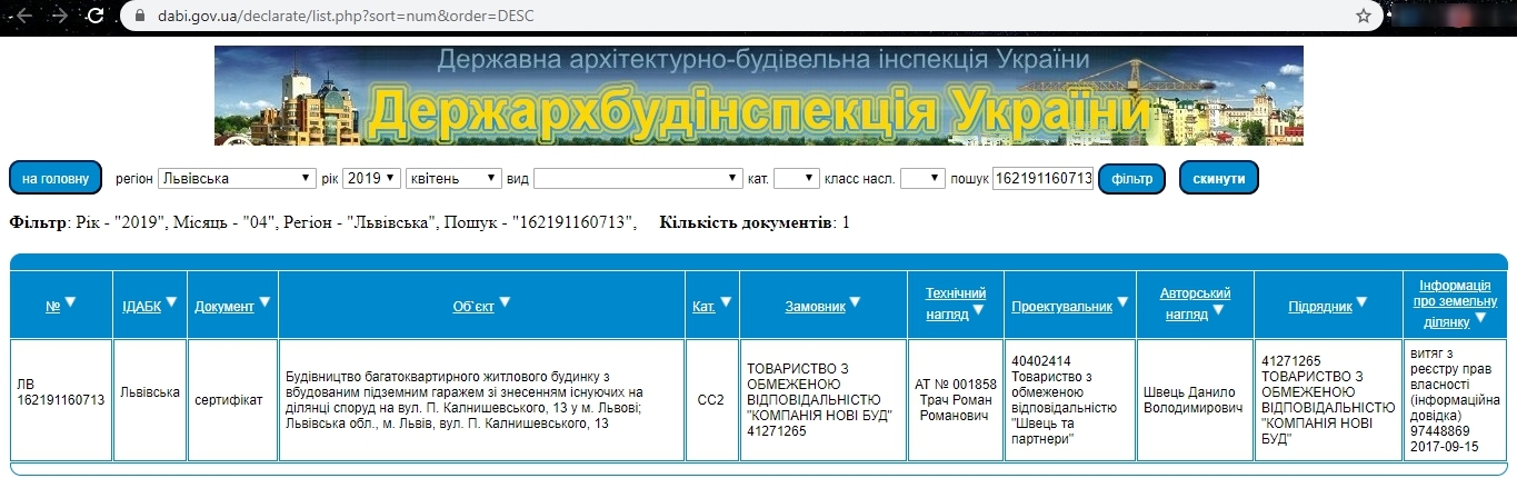 Сертификат о готовности 13, ЖК Дом на Калнышевского