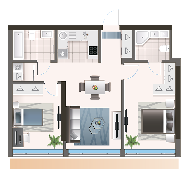 2-комнатная 65.09 м² в ЖК Oasis от 55 000 грн/м², Киев