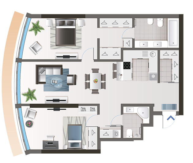 2-комнатная 94.43 м² в ЖК Oasis от 31 550 грн/м², Киев