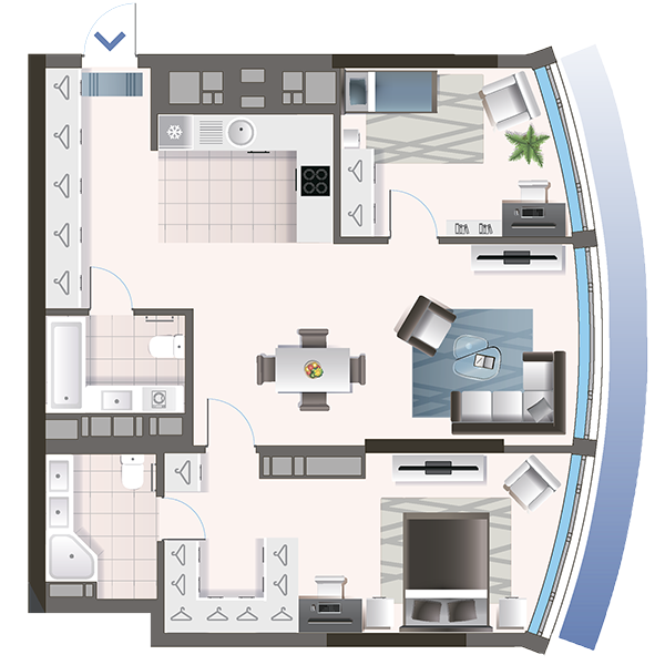 2-комнатная 87.55 м² в ЖК Oasis от 34 800 грн/м², Киев