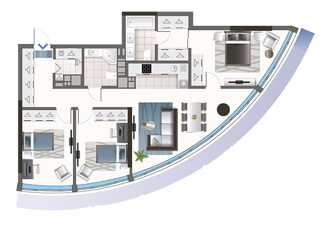 3-комнатная 104.47 м² в ЖК Oasis от 43 000 грн/м², Киев