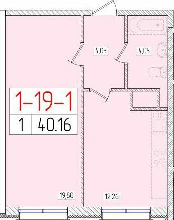 1-комнатная 40.16 м² в ЖК Пятьдесят шестая жемчужина от 17 350 грн/м², Одесса